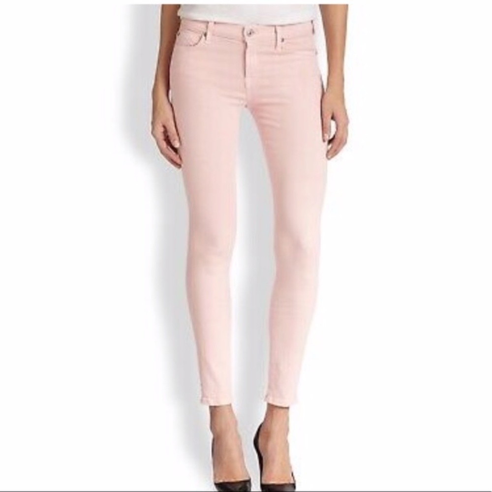 RICH & SKINNY REVOLVE BRAND BOHO STRETCH BLUSH COLORED DENIM SKINNY JEANS 28 REG